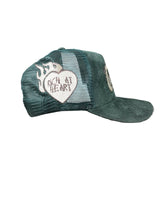 Load image into Gallery viewer, Cartez Suede “Green Rich At Heart” Trucker Hat
