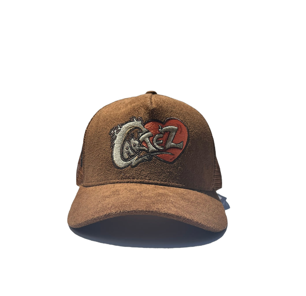 Cartez Suede Trucker Hat “Brown”