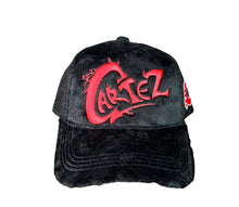 Load image into Gallery viewer, Cartez Cozy Trucker Hat “Black &amp; Red”
